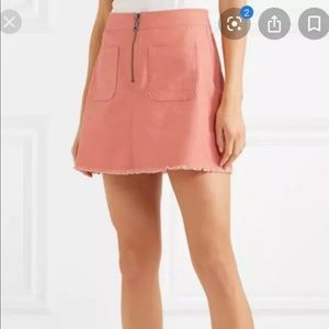 Madewell pink denim skirt size 0